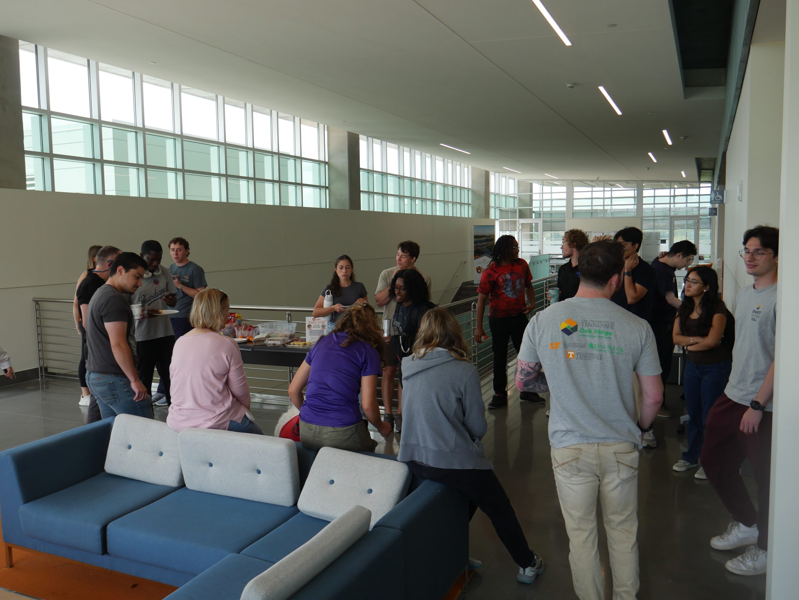CAMM students and researchers gathered during a Tea Time event.